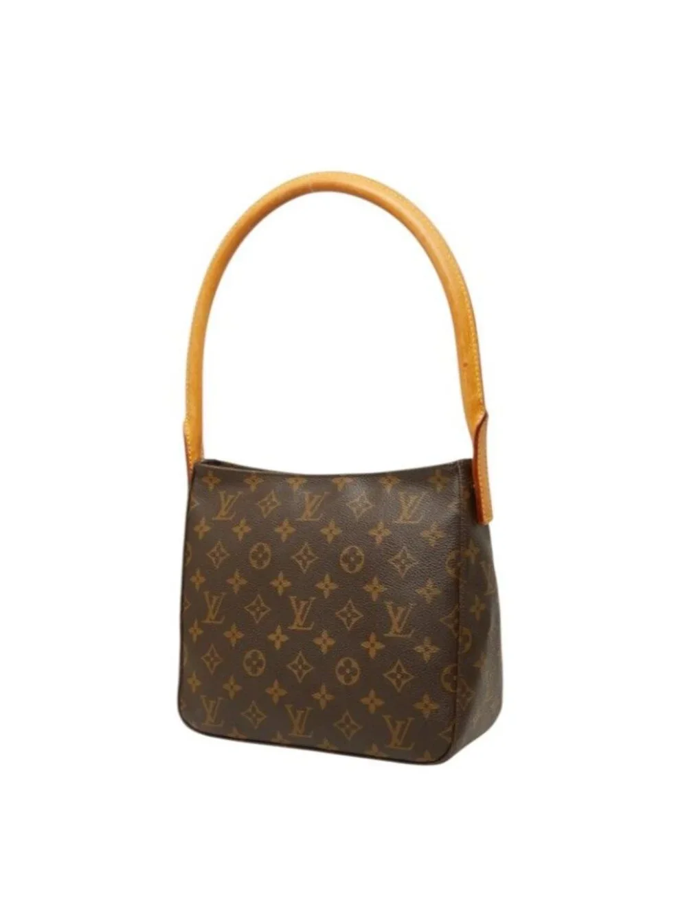 Louis Vuitton Monogram Looping MM Shoulder Bag Brown Leather
